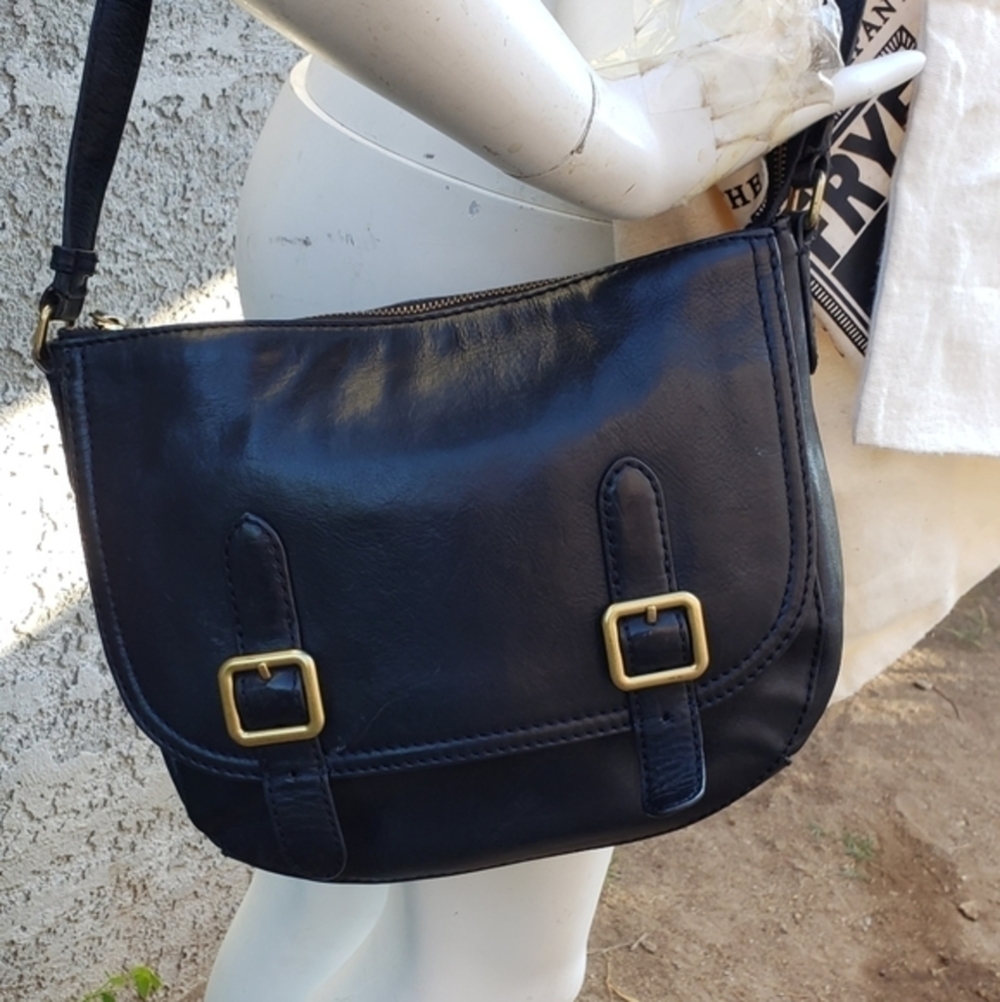 Frye Black Leather Cross Body Bag - Picture 4 of 16